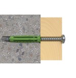 Fischer anclaje de expansión sx verde 8x65 k 524824 10 piezas