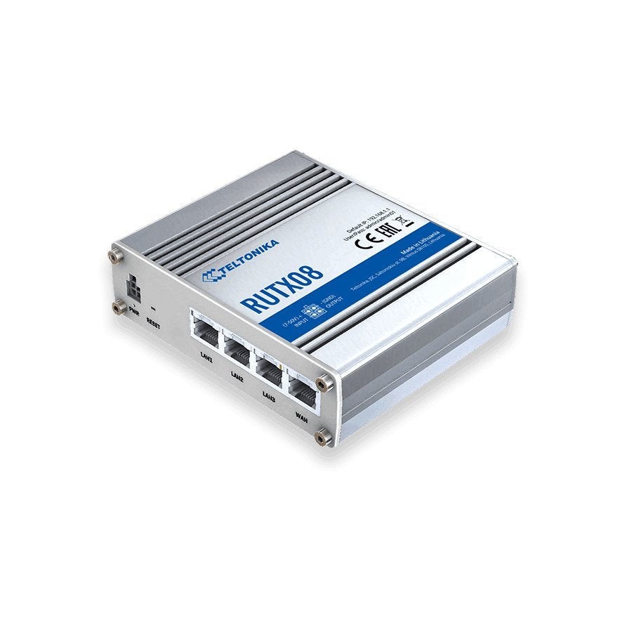 Teltonika rutx08 wired router gigabit ethernet stainless steel