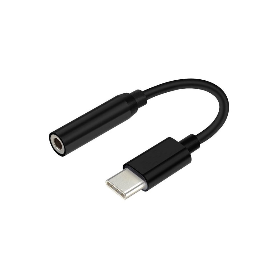 Aisens conversor usb-c a audio - frecuencia de muestreo 384khz 32bit - usb-c/m-jack 3.5/h - 15cm - negro