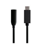Aisens conversor usb-c a audio - frecuencia de muestreo 384khz 32bit - usb-c/m-jack 3.5/h - 15cm - negro
