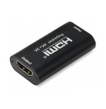 Aisens repetidor hdmi alta velocidad / hec - tipo a hembra en ambos extremos - negro