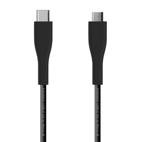 Aisens cable usb 2.0 3a - tipo usb-c/m-micro b/m - 1m - negro