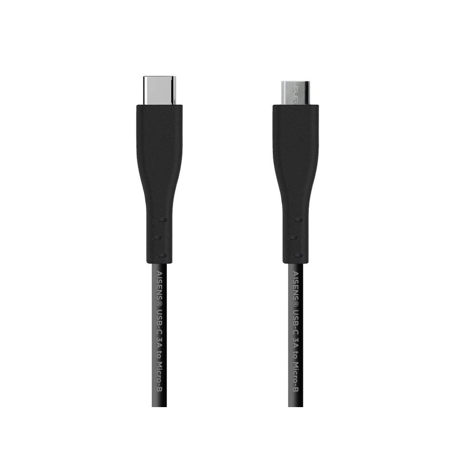Aisens cable usb 2.0 3a - tipo usb-c/m-micro b/m - 1m - negro