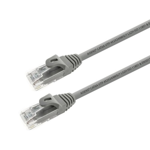 Aisens cable de red rj45 lszh cat.6a 500 mhz utp awg24 - 3m - gris