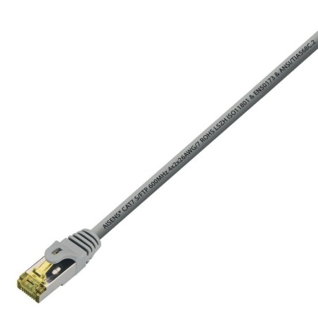 Aisens cable de red rj45 lszh cat.7 600 mhz s/ftp pimf awg26 - 25cm - gris