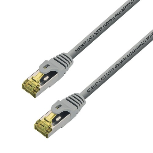 Aisens cable de red rj45 lszh cat.7 600 mhz s/ftp pimf awg26 - 0.50m - gris