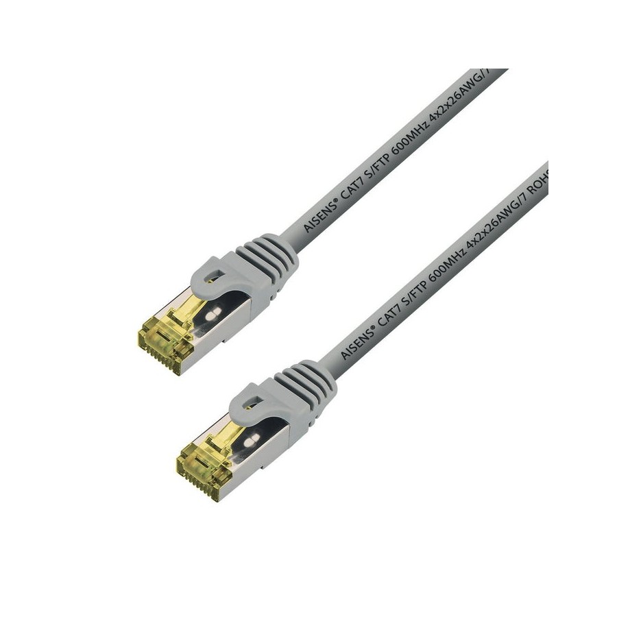 Aisens cable de red rj45 lszh cat.7 600 mhz s/ftp pimf awg26 - 1m - gris