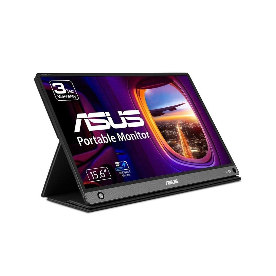 Monitor portátil asus zenscreen go mb16ahp 15.6' full hd multimedia plata y negro