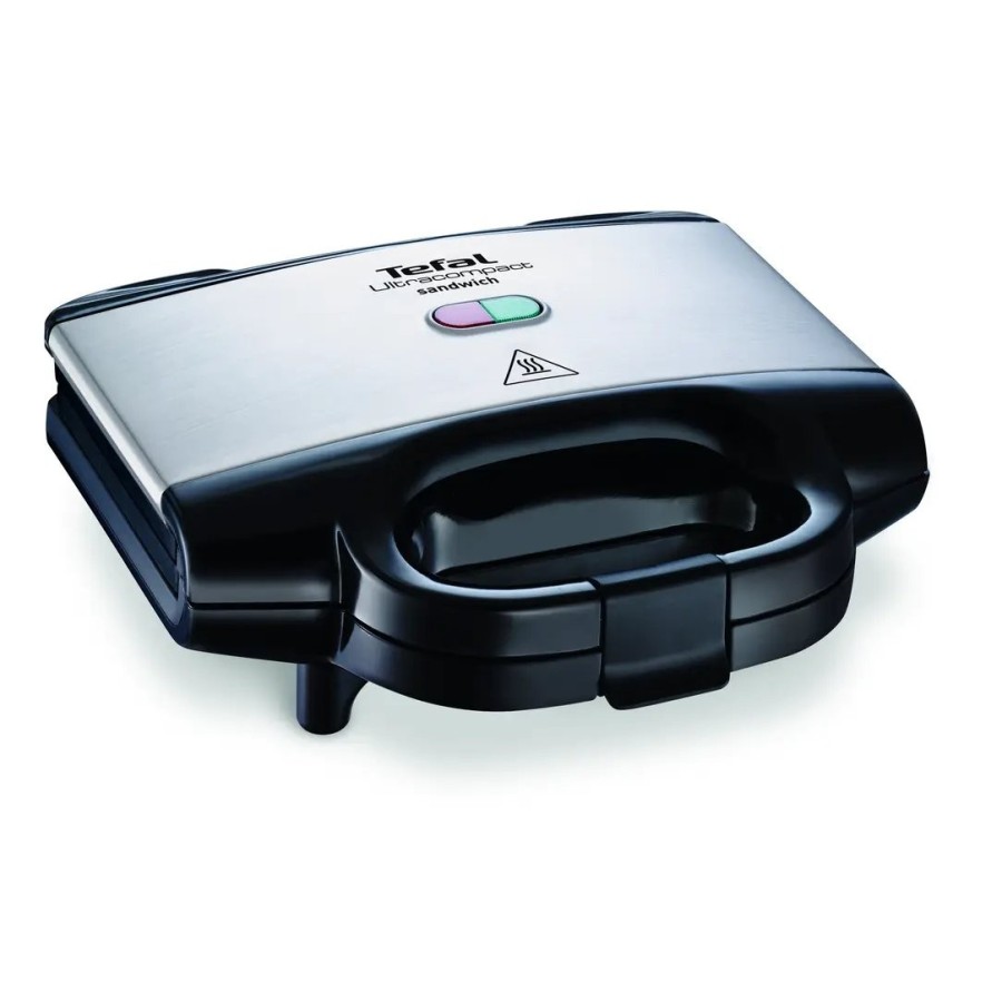 Tefal ultracompact sandwichera 700 w negro, acero inoxidable