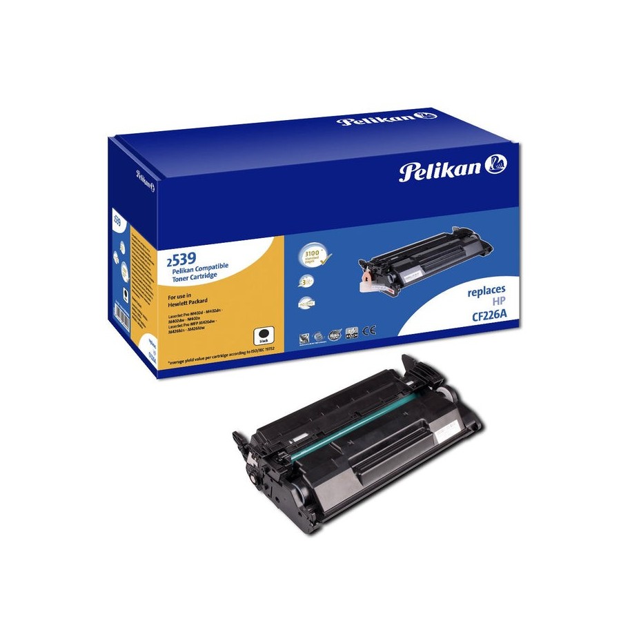 Tóner pelikan reemplaza a hp 26a cf226a, negro, 3100 páginas