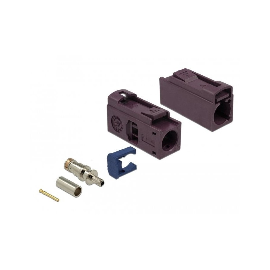 Conector delock fakra d de 25 mm (largo) para crimpar