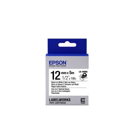 Epson epson label cartridge iron on lk-4wbq black/white 12mm (5m)