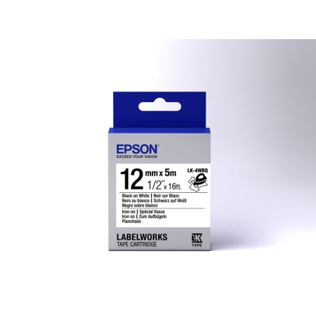 Epson epson label cartridge iron on lk-4wbq black/white 12mm (5m)