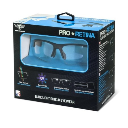 Gafas spirit of gamer pro retina anti reflejos filtro luz azul unisex