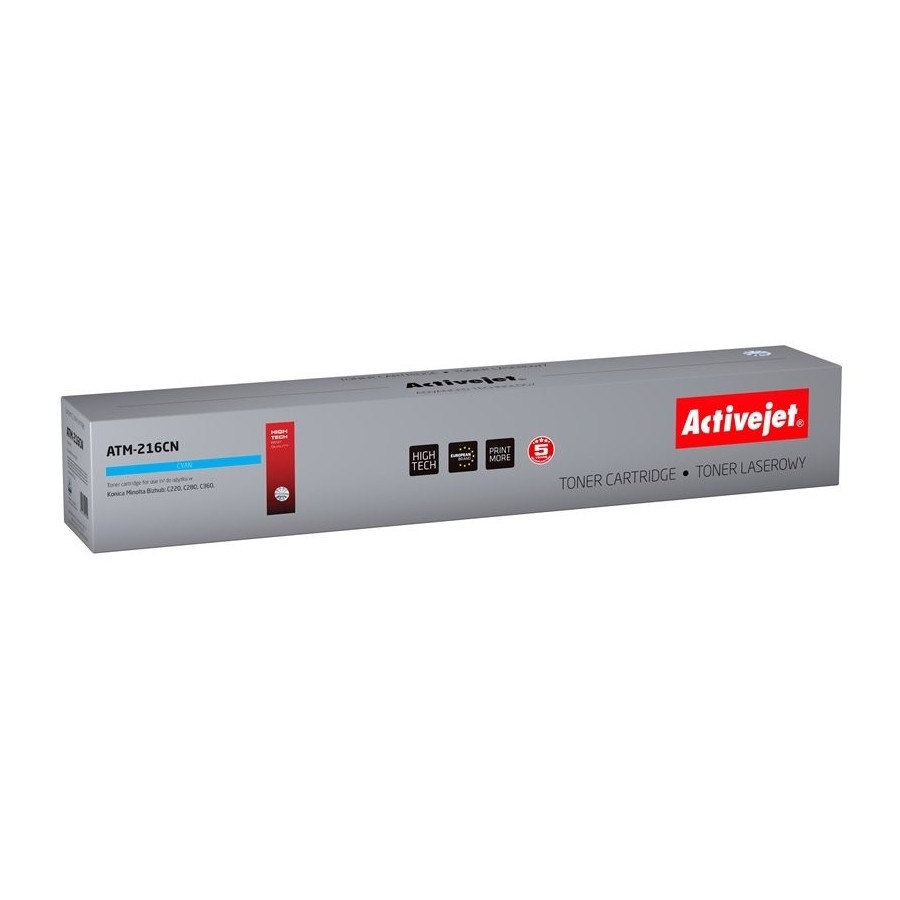 Activejet atm-216cn cartucho de tóner compatible cian  replacement konica minolta tn216c