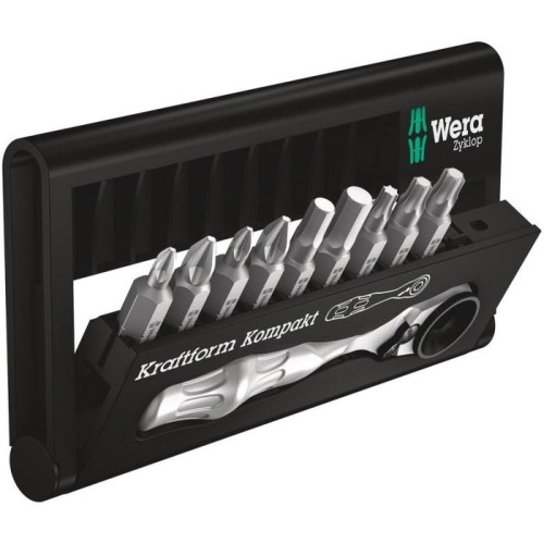 Wera bit-check 10 zyklop mini bitorsion 1, 10-teilig, knarre 05057418001