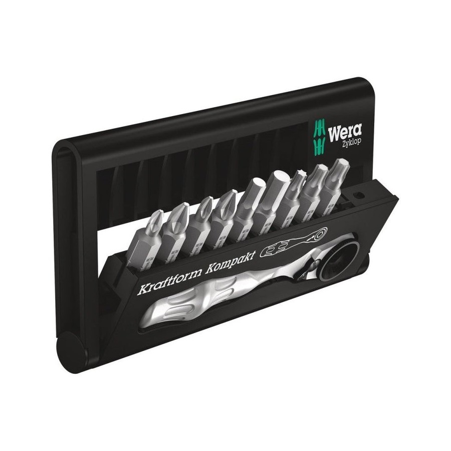 Wera bit-check 10 zyklop mini bitorsion 1, 10-teilig, knarre 05057418001