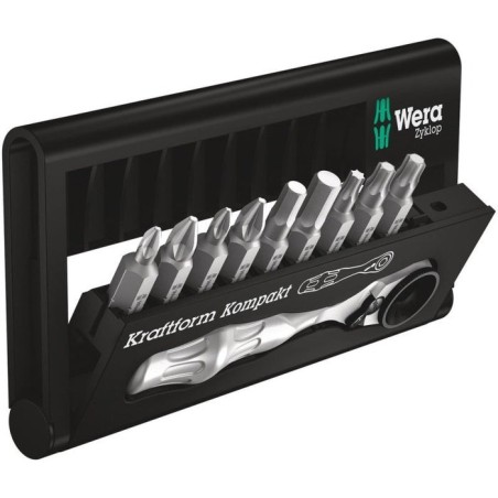 Wera bit-check 10 zyklop mini bitorsion 1, 10-teilig, knarre 05057418001