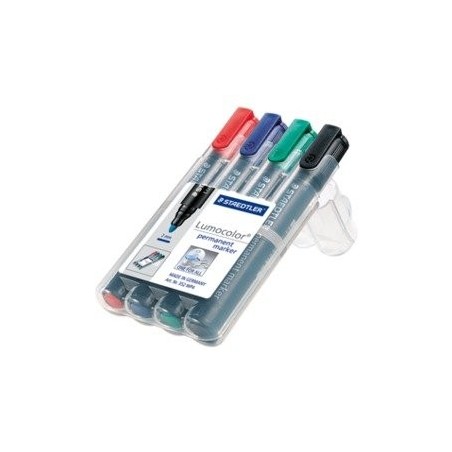 Staedtler marcador lumocolor perm caja 4uds