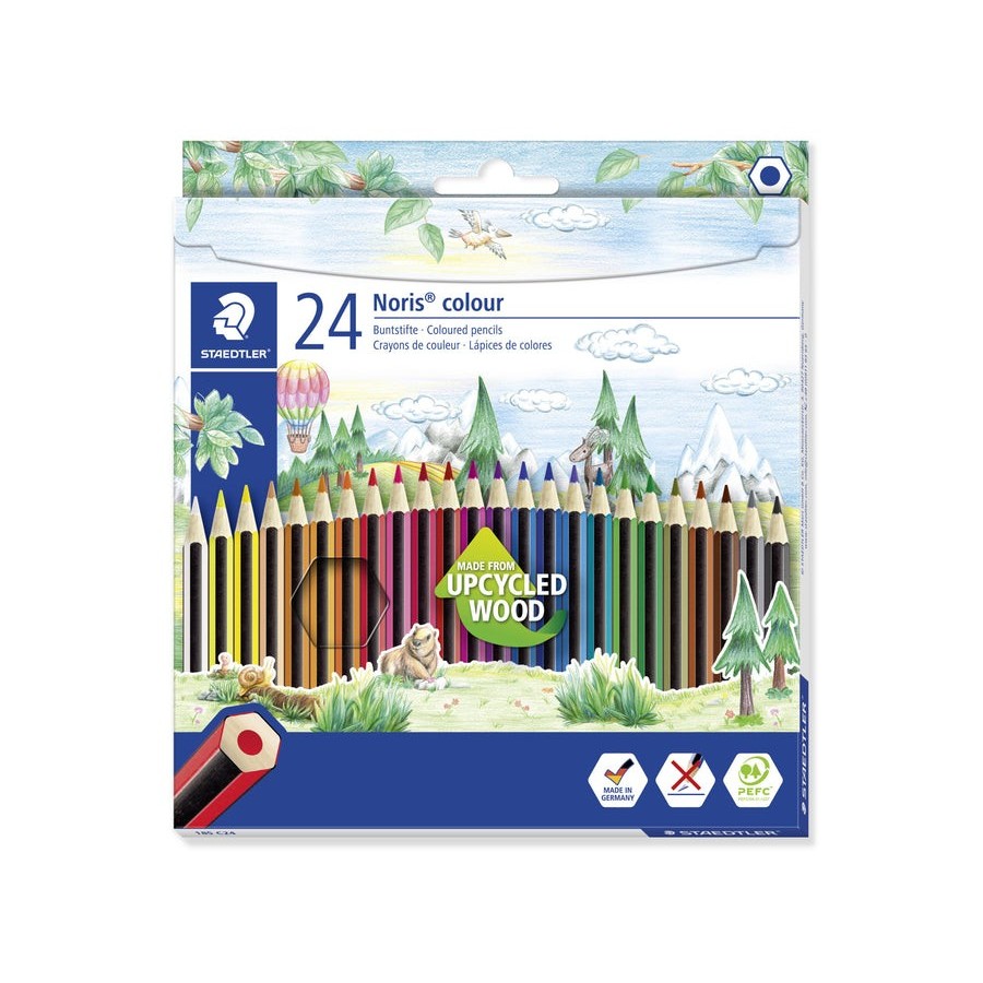 Estuche 24 lapices de colores noris colour surtidos staedtler 185 c24 staedtler 185 c24