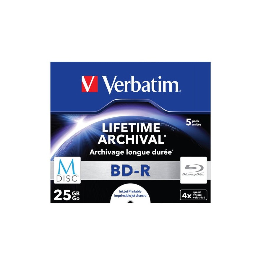 Verbatim m-disc 4x bd-r 25 gb 5 pieza(s) 43823