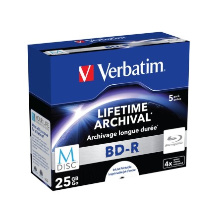 Verbatim m-disc 4x bd-r 25 gb 5 pieza(s) 43823