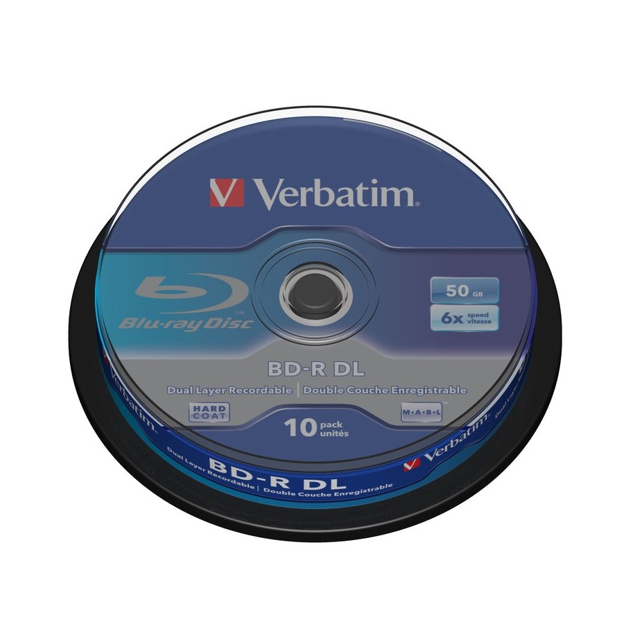 Verbatim  disco blu-ray lectura/escritura (bd) bd-r 50 gb 10 pieza(s) 43746