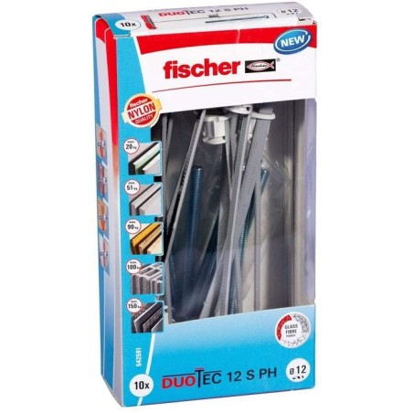 Fischer anclaje de palanca duotec 12 s ph m ld 542591 10 piezas