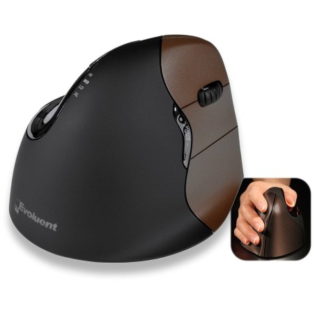 Evoluent vm4sw, ratón usb pequeño vertical ergonómico, para diestros, inalámbrico