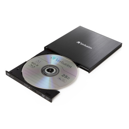 Grabadora externa verbatim br/cd/dvd slimline, alimentación a través del puerto usb 3.2