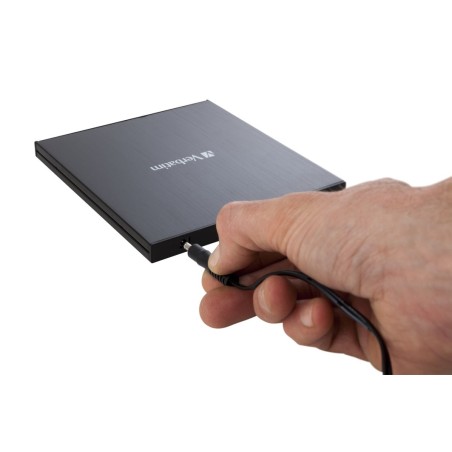 Grabadora externa verbatim br/cd/dvd slimline, alimentación a través del puerto usb 3.2