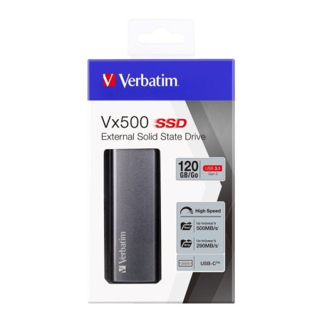 Disco externo ssd verbatim vx500 usb 3.1 gen 2 120gb