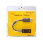 Delock adaptador displayport a hdmi 0.20m negro 61849
