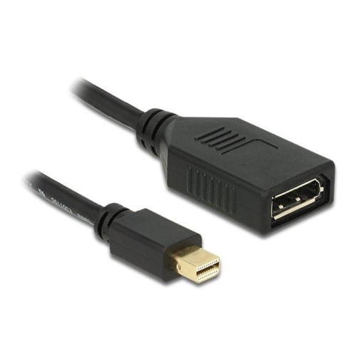 Delock adaptador mini displayport a displayport m/h 0.20 negro 65554
