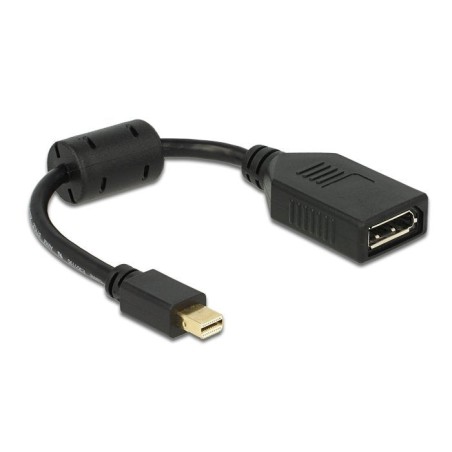 Delock adaptador mini displayport a displayport m/h 0.20 negro 65554