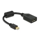 Delock adaptador mini displayport a displayport m/h 0.20 negro 65554
