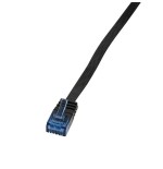 Logilink cable de red utp cat6 0.25m plano negro cf2013u
