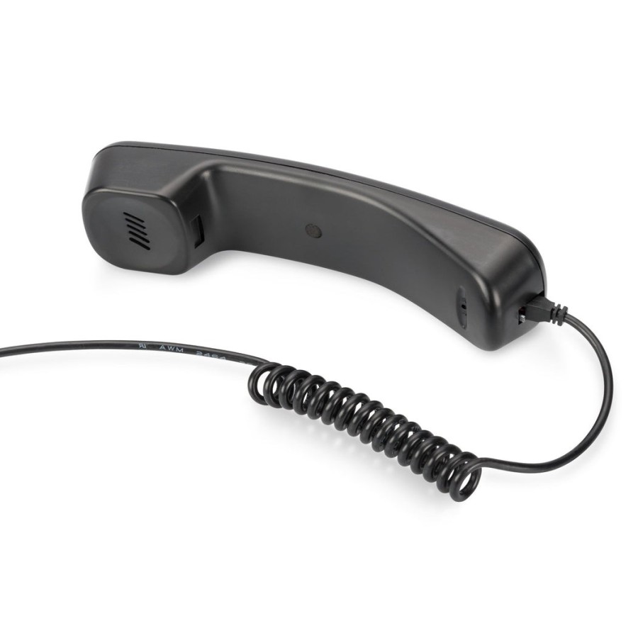 Digitus auricular con micro tipo telefono skype usb 1.80m negro  da-70772
