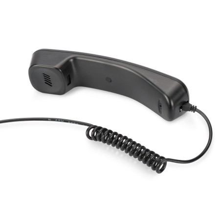 Digitus auricular con micro tipo telefono skype usb 1.80m negro  da-70772