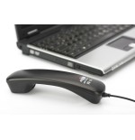 Digitus auricular con micro tipo telefono skype usb 1.80m negro  da-70772