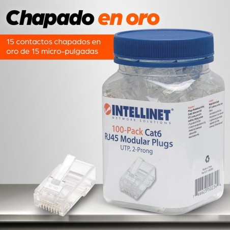 Intellinet conector rj45 utp categoria 6 100 uds 502344