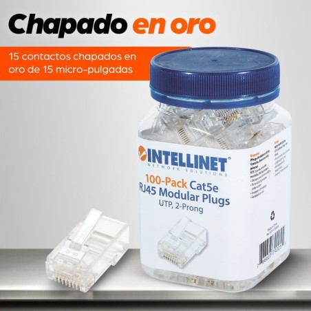 Intellinet conector rj45 utp categoria 5e 100 uds 790055