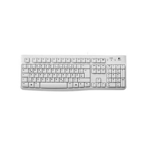 Teclado alemán logitech keyboard k120 for business usb qwertz blanco