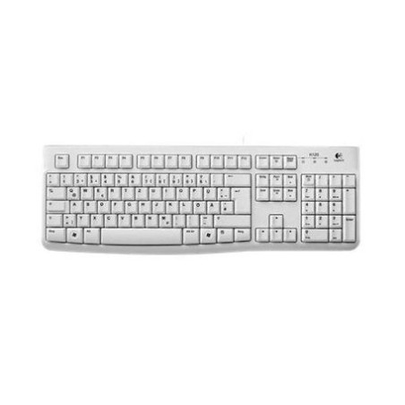 Teclado alemán logitech keyboard k120 for business usb qwertz blanco