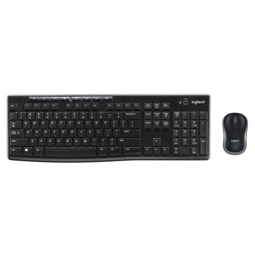 Teclado aleman + raton logitech mk270 inalambrico negro 920-004511