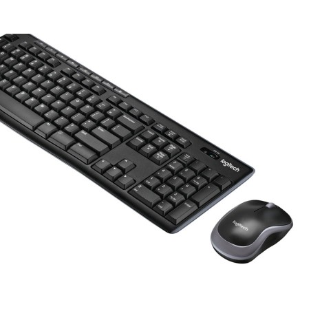Teclado aleman + raton logitech mk270 inalambrico negro 920-004511