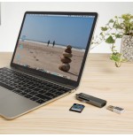 Lector de tarjetas externo pny usb tipo-c  microsd / sd / conexion usb a/h  r-tc-ua-3n1e01-rb
