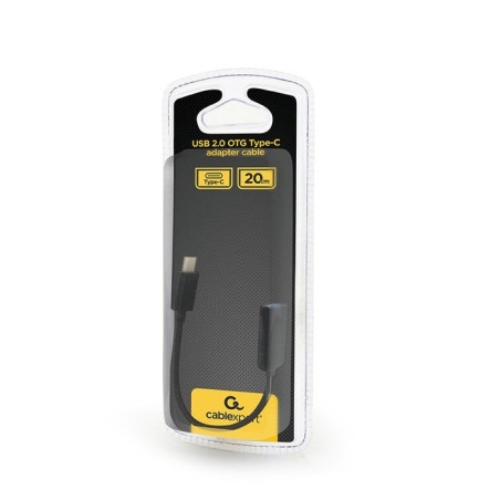 Gembird cable otg usb 2.0 a usb tipo c h/m 0.20m negro ab-otg-cmaf2-01