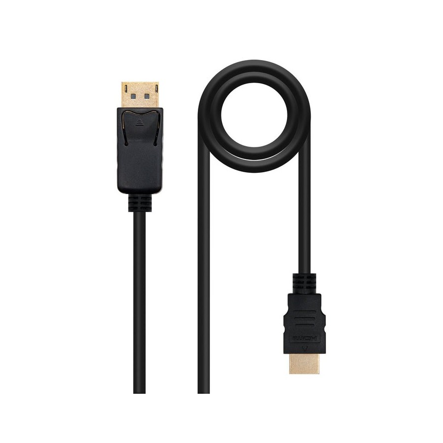Nanocable cable conversor displayport macho a hdmi macho 2m - negro