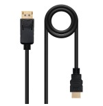 Nanocable cable conversor displayport macho a hdmi macho 2m - negro